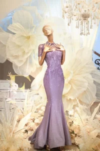 全台最美媽媽禮服-艾莉禮服-婚禮主婚媽媽禮服推薦 高級晚宴-魚尾設計款 紫色魚尾