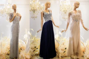 媽媽禮服推薦-珠工款-設計訂製-媽媽禮服香檳金