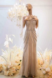 艾莉禮服：斗篷式袖口設計媽媽裝，完美修飾手臂線條，輕盈不顯老