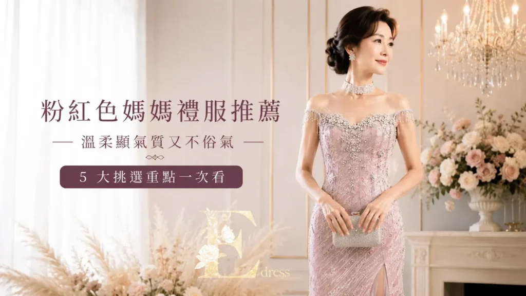 粉紅色媽媽禮服推薦｜5大挑選重點，溫柔顯氣質又不俗氣