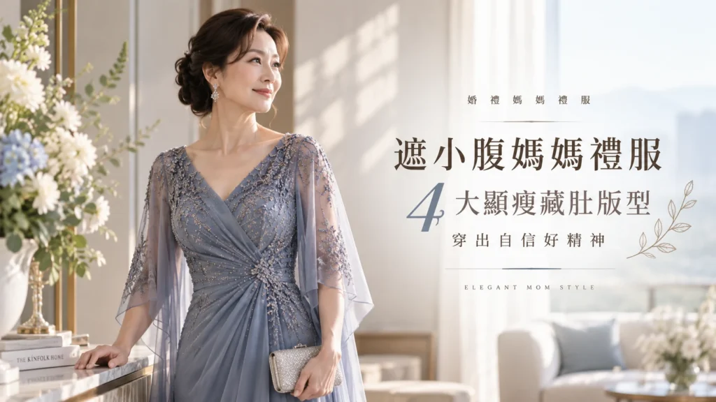 遮小腹媽媽禮服推薦｜4大顯瘦藏肚版型，穿出自信好精神